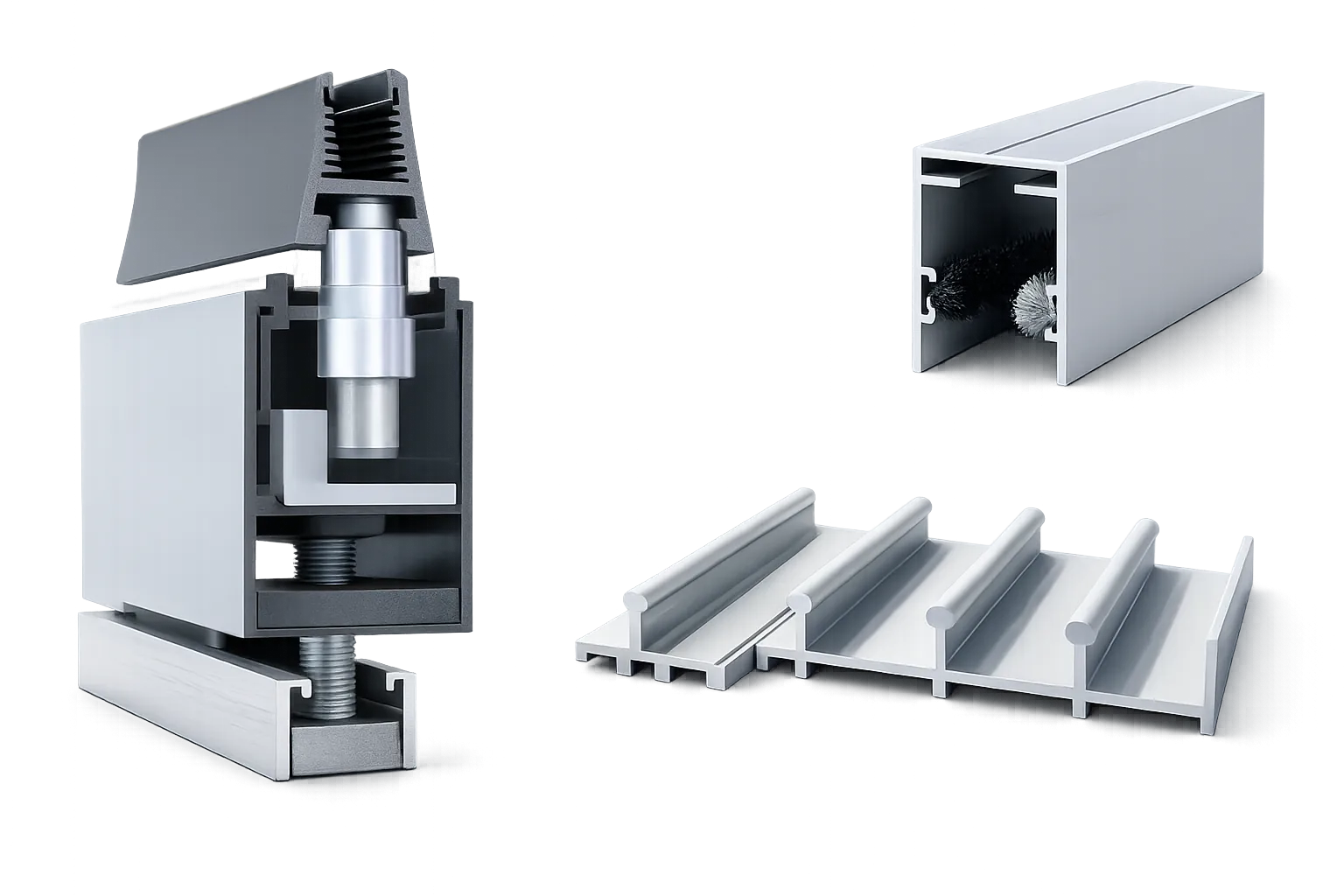 Precision hardware and roller mechanism detail