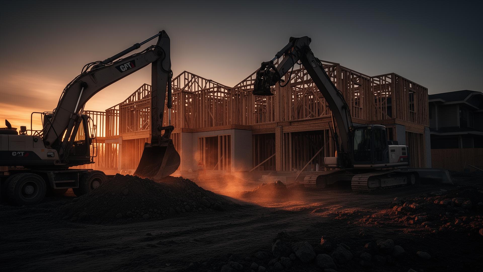 Custom home build in progress on a Front Range lot